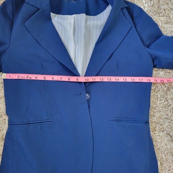 Blue oversized blazer jacket - Picture 10 of 11